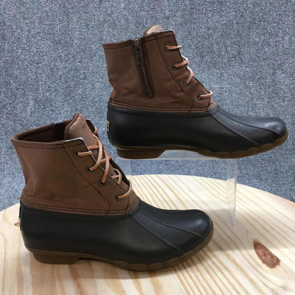 Botas Sperry Top Sider para mujer 8 cuero marrón agua dulce con cordones al tobillo STS83684 Foto 1 de 4