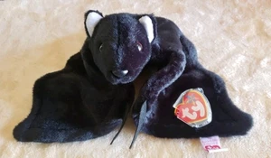 Radar Black Bat w/ Red Eyes - Large Buddy Size Retired Ty Beanie Babies Buddies - Picture 1 of 15