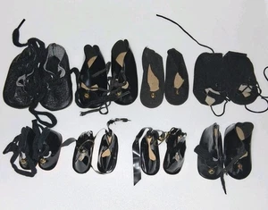 Lotto di 8 scarpe antiche/vintage in miniatura per bambole testa di moro tedesche/francesi - Foto 1 di 6