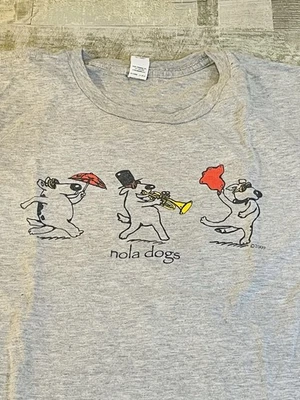 NOLA New Orleans Dogs Band Dancing Adult Large Gray T-Shirt Louisiana - Image 1 of 4