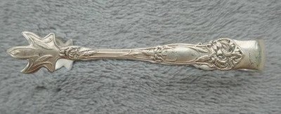 Antique Sterling Fancy Sugar Cube Tongs R. Wallace & Sons No Mono 12g - Image 1 of 4