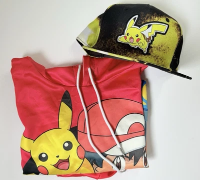 Pokemon Juvenil M Sudadera con Capucha Snapback Sombrero Paquete Pikachu Ash Charmander Foto 1 de 4