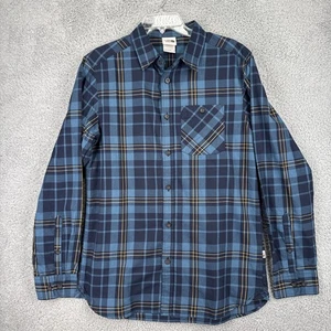 Camisa The North Face Para Hombre Mediana L/S Bolsillos Abotonados Azul A Cuadros Exterior - Imagen 1 de 10