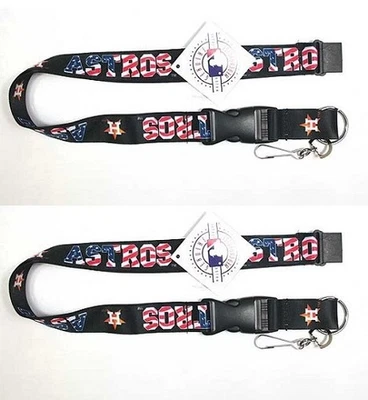 Houston Astros MLB Stars & Stripes Lanyard 2 Pack - Image 1 of 2