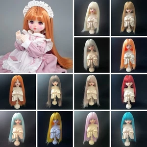 Peluca BJD Recta Para 1/3 1/4 1/6 Bola Unida SD BJD Muñeca Juguetes DIY Peluca - Picture 1 of 51