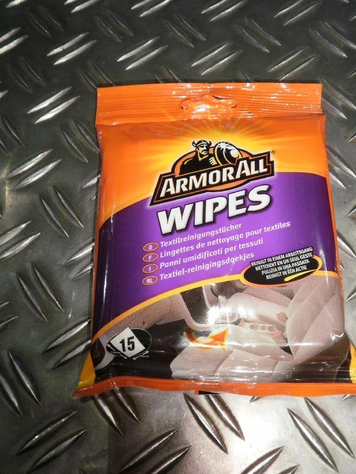 AMOR ALL 10x Beutel Armor All Textilreinigungstuch Sonderposten 1 Beutel = 15 Tuecher
