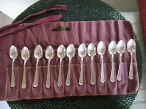 DURGIN GORHAM Fairfax Pattern 12 Demitasse Sterling Silver Spoons Monogram C - Picture 1 of 8
