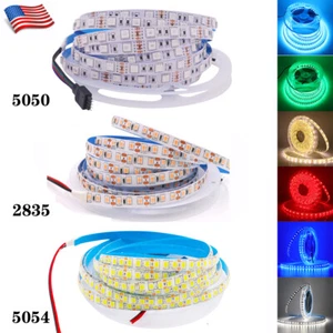 16.4ft 5050 5054 2835 Bright 300/600 LED Strip Lights RGB 12V Waterproof Tape 5M - Picture 1 of 21