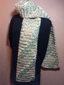 New! Sage Butter Scarf Hand Made Crochet~7x80~Warm Soft Comfy~Machine Wash! - Picture 1 of 5