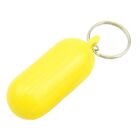 Restez à flot avec ce porte-clés flottant ovale jaune et blanc pour sports nau