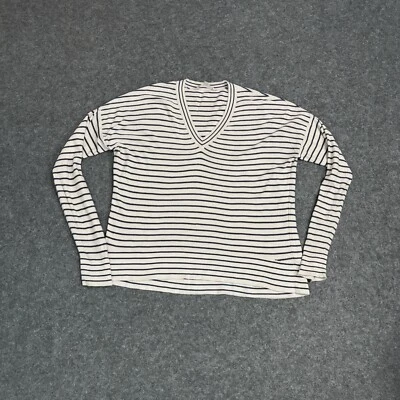 Athleta Sweater Size XS Striped Long Sleeve Shirt Pullover Cashmere Silk - Image 1 of 4