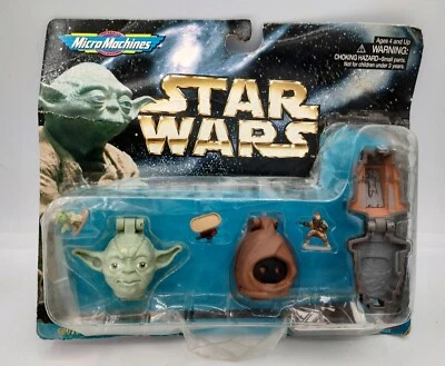 Vintage STAR WARS MICRO MACHINES Collection 3 (Yoda, Jawa, Leia) Galoob - Image 1 of 3