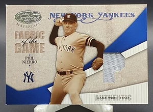Camiseta deportiva Phil Niekro 2004 Leaf Certified Fabric of the Game #91/100 - Imagen 1 de 2