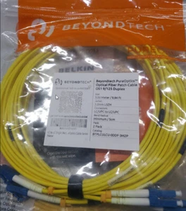 Beyondtech Câble Patch Fibre Optique LC vers LC OS1 9/125 Duplex 3M (2 CÂBLES) - Photo 1/1