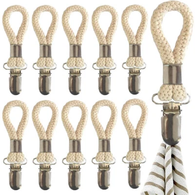10 Stück Handtuch Clips zum Aufhängen, Handtuchclips mit Schlaufen - Bild 1 von 4