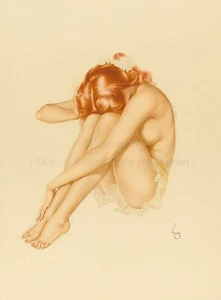ALBERTO VARGAS Pin Up Art Poster or Rolled Canvas Print "Seated Girl" #25 - Picture 1 of 1
