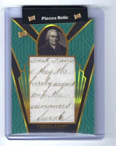 SAMUEL ADAMS 2023 SUPER BREAK PIECES OF THE PAST HISTORICAL HANDWRITTEN RELIC - Picture 1 of 2
