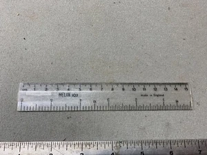 6" Helix JO3 Ruler - clear plastic - Picture 1 of 2