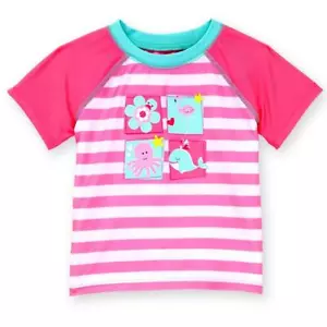 Baby Girls Healthtex Short Sleeve RASHGUARD Top Shirt 3/6 6/12 18 24 Mo NWT - Picture 1 of 1