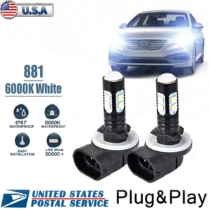 For Hyundai Santa Fe 2009-2013 881 LED white Foglight Bulbs Kit Qty2 - Picture 1 of 13