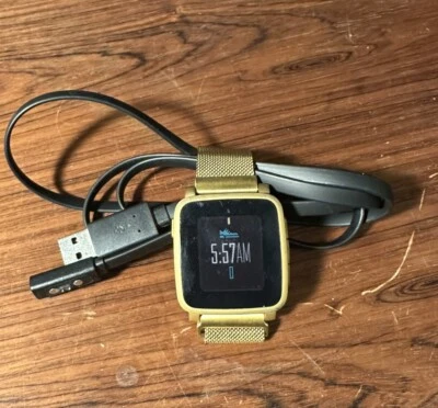 Gold Pebble Time Stahl 2x Kickstarter Champion mit magnetischem Uhrenarmband - Bild 1 von 4