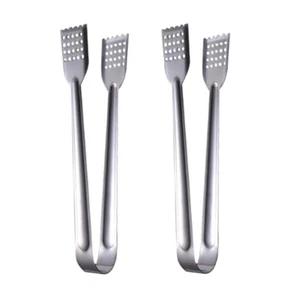 2 pcs Barbecue Clip Food Clip Ice Tong Grill Tongs Salad Tongs Fruit Tongs - Picture 1 of 12