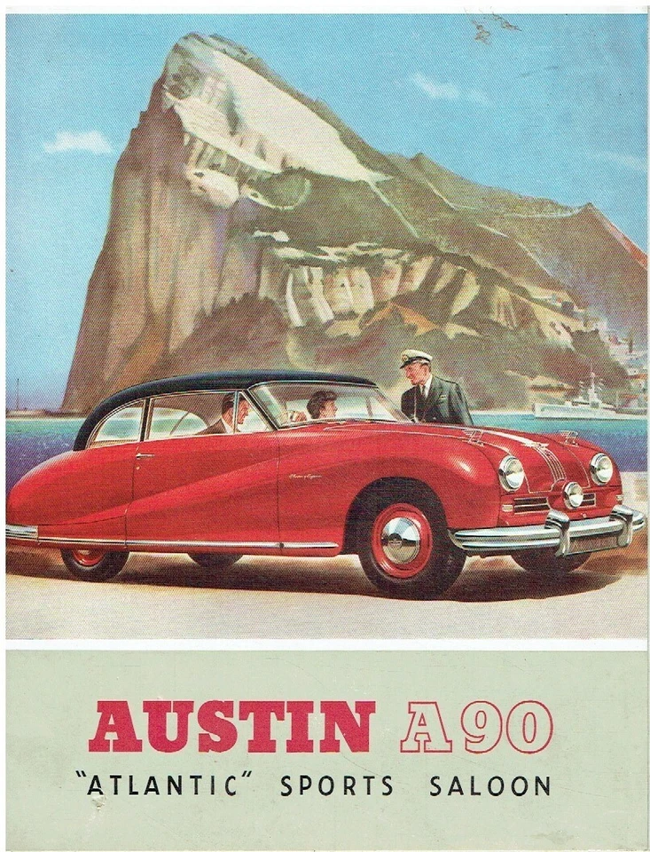 AUSTIN A90 ATLANTIC SPORTS SALOON ORIGINAL FACTORY UK SALES BROCHURE - Image 1 of 1