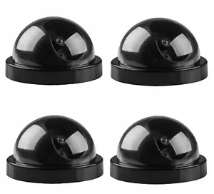 4x Dummy Fake Camera Surveillance CCTV Security Dome Camera Flashing LED Light - Picture 1 of 3