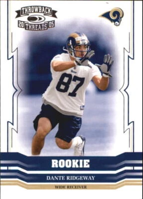 2005 Throwback Threads #186 Dante Ridgeway RC /999 - NM-MT - Image 1 of 2
