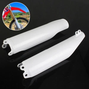White Fork Guard Protectors For Honda CR125 CR250 CRF250 04-07 CRF450 2004-2014 - Picture 1 of 7