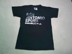 San Antonio Spurs Manu Ginobili T Shirt Mens Small Black Adidas - Picture 1 of 8
