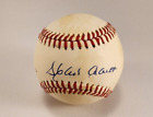 Autographe officiel signé Hank Aaron Ligue nationale de baseball MLB avec Coupe de Monde D. Blanc