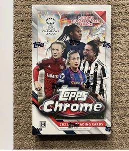 2021 22 TOPPS UEFA TOPPS CHROME WOMEN'S SOCCER HOBBY BOX FACTORY SEALED - Picture 1 of 1