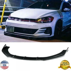 Carbon Front Bumper Lip Body Kit Splitter For VW Golf MK5 MK6 MK7 MK7.5 GTI GTD - Picture 1 of 8