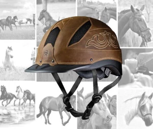 Troxel Cheyenne Brown Performance Riding Helmet 04-381 - Picture 1 of 3