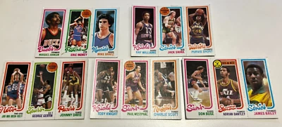 Cinco tarjetas de baloncesto Topps 1980 (5) Gervin Dantley Westphal Johnson cortas Foto 1 de 2