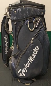 USED TAYLORMADE CART BAG / 14 WAY DIVIDE / BLACK & WHITE /NO RAINCOVER/SCUFFED - Picture 1 of 5