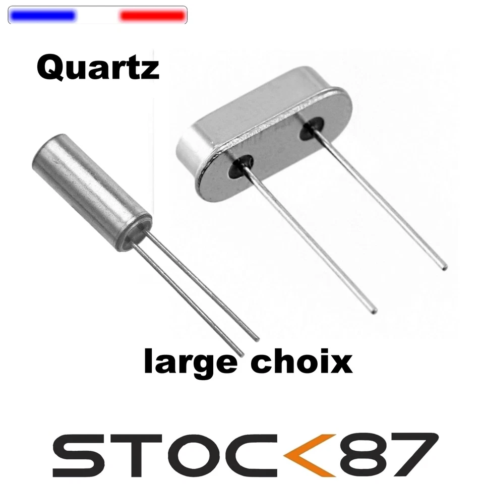 résonateur à quartz 49S - 32.768K - 4 - 6 - 8 - 10 - 11.0592 - 12 - 14 -16 MHz