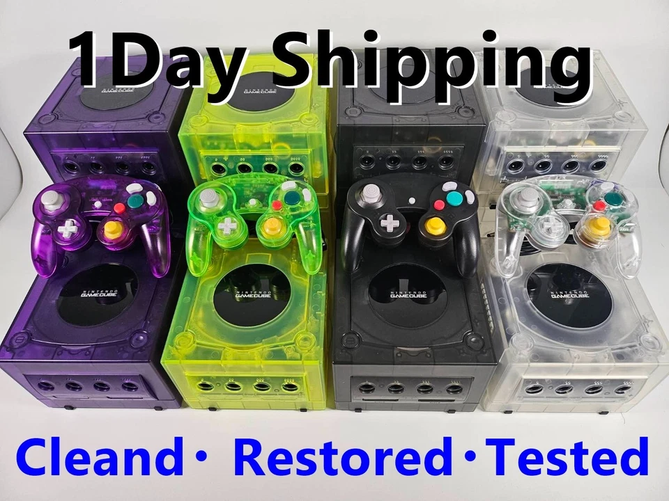 [US Duty Paid] Nintendo GameCube DOL-001 NTSC-U/C CUSTOMIZE Clear Choose Bundle - Image 1 of 1