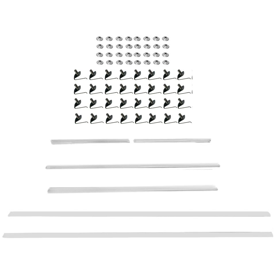 1967 Chevy El Camino Body Side Molding Set Right & Left Side 8 Piece Set w/Clips Foto 1 de 1