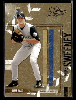 Tarjeta Donruss Leather & Lumber #69 2004 Mike Sweeney Kansas City Royals Foto 1 de 2
