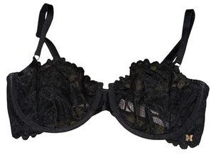 Savage X Fenty Rihanna Balconette-BH Damen schwarz ungefüttert Spitze 36DDD - Bild 1 von 8