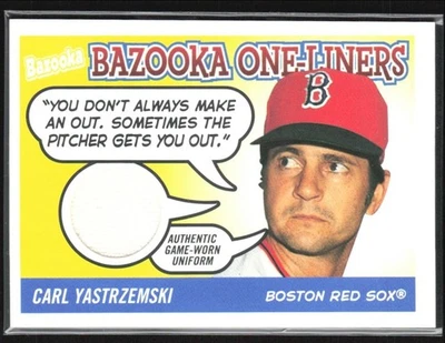 Carl Yastrzemski 2004 Topps Bazooka One-Liners Relics Jersey #BOL-CY Boston Red - Image 1 of 2