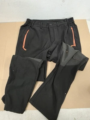 Pantalones de senderismo Cash Hao para hombre al aire libre forrados de lana resistentes al agua negros 36x30 Foto 1 de 4