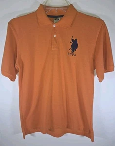 US Polo Assn USPA Herren Gr. 18 Poloshirt Orange Logo #3 Big Blue Pony - Bild 1 von 4