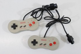 Lot 2 Nintendo AV New Famicom OEM Dogbone Controller Pad NES FC HVC-102 WORKS #3