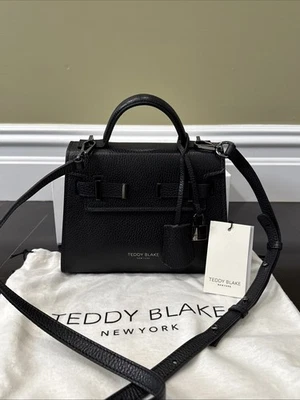 NEW with TAG Teddy Blake Ava 9” Black Leather Shoulder Bag Handbag - Image 1 of 4