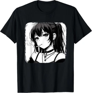 Anime Horror Girl Aesthetic Grunge Waifu Japanese Otaku T-Shirt Hoodie - Bild 1 von 11