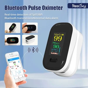 Bluetooth Puls Fingerspitze Oximeter Herzfrequenz Blut Sauerstoffsättigung Monitor - Bild 1 von 9