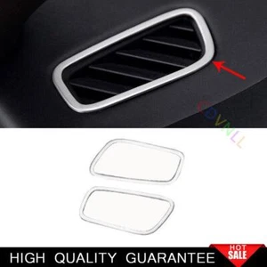 Fit Porsche Macan 2015-2021 Silver Titanium Dashboard L&R Air Outlet Vent Trim - Picture 1 of 7